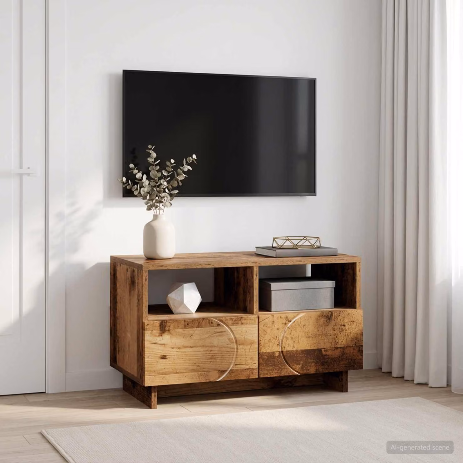 vidaXL Supporto TV moderno in legno marrone L 60 cm, P 34.5 cm, H 40 cm