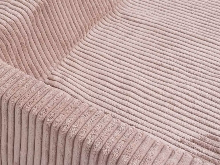 Cuccia ortopedica per cani Knuffelwuff in velluto a coste con carattere intrecciato a mano Santiago XL 105 x 80cm Rosa