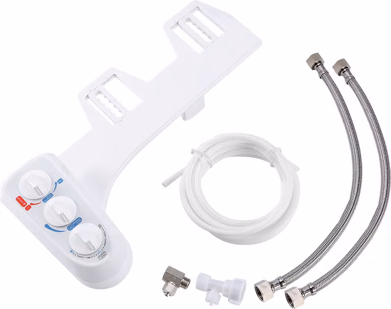Bidet caldo/freddo, autopulente, doppio ugello, attacco per WC, spray, sedile da bagno non elettrico