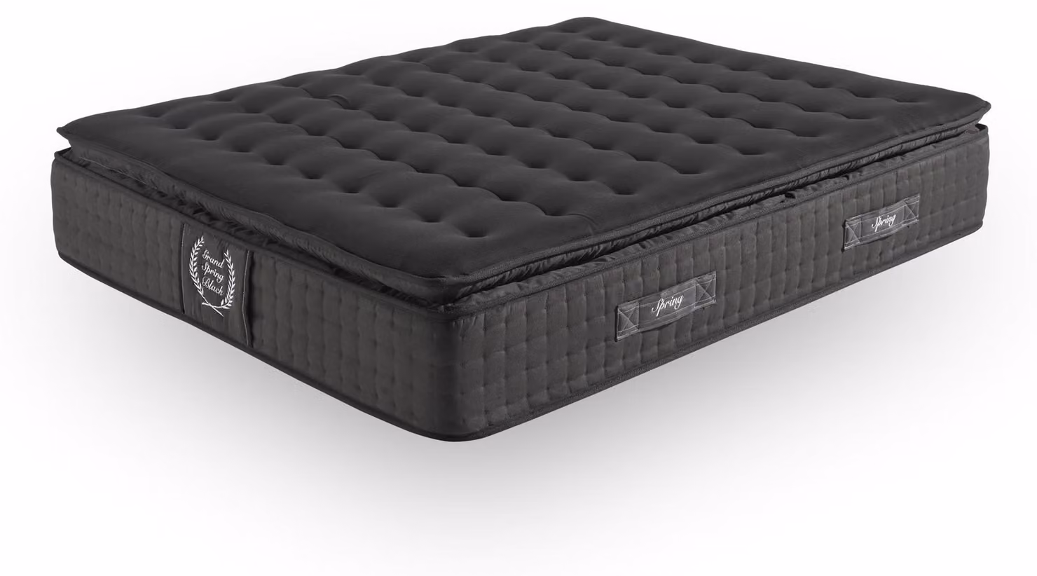 Moonia - Materasso a molle Grand Spring, colore nero - 135x200 cm