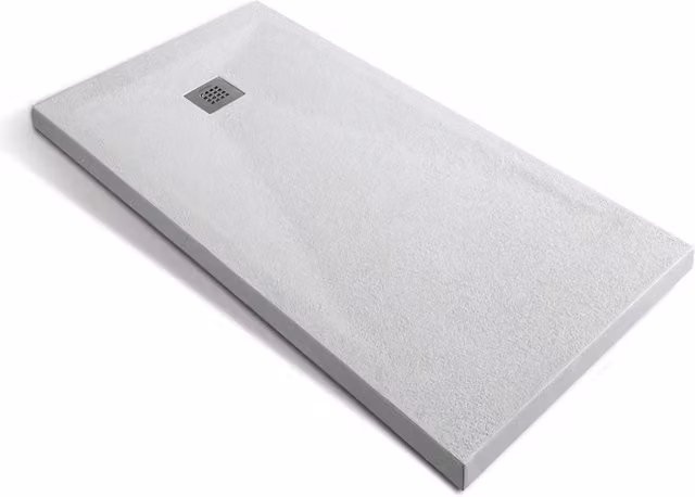 Piatto doccia bianco mineral marmo resina antiscivolo h 3,5 cm *** misure l180 x p80 x h3,5 cm, confezione 1
