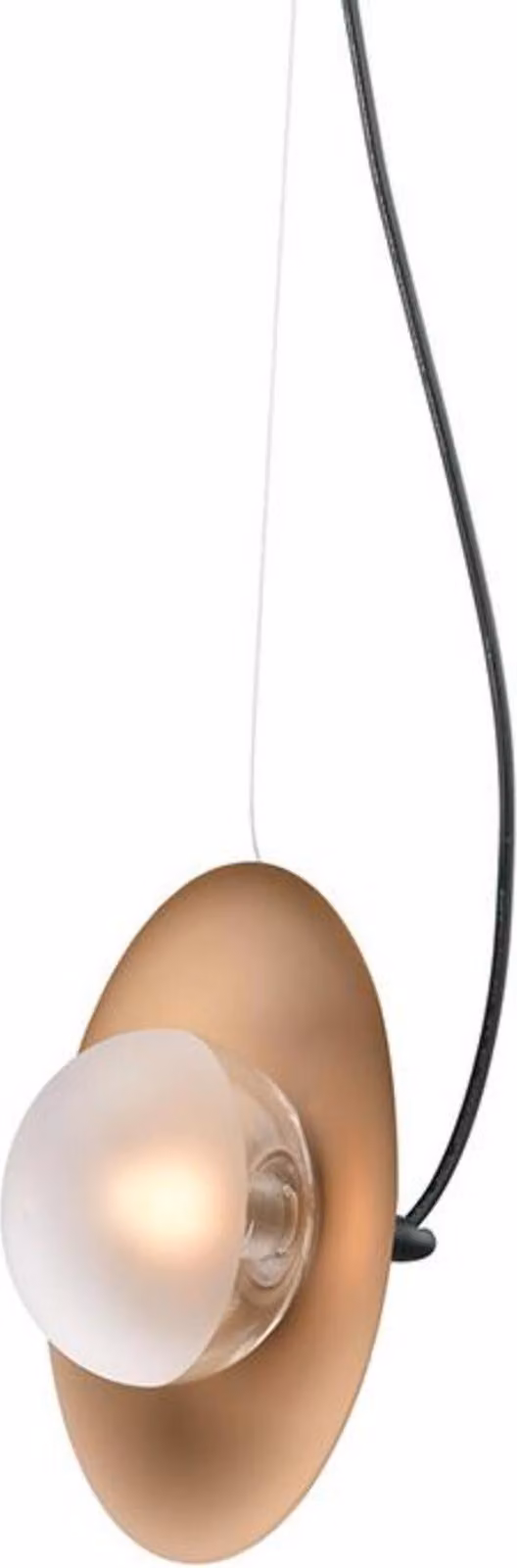 ACA Lighting lampada a sospensione 1XG9 ottone/nero metallo + vetro 20X14XH122CM LAYLA HL4321P23BB