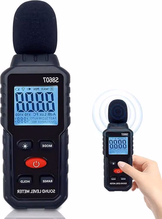 Misuratore di rumore - da 30 dB a 130 dB - Display TFT retroilluminato - Combattere i disturbi causati dai vicini rumorosi a casa