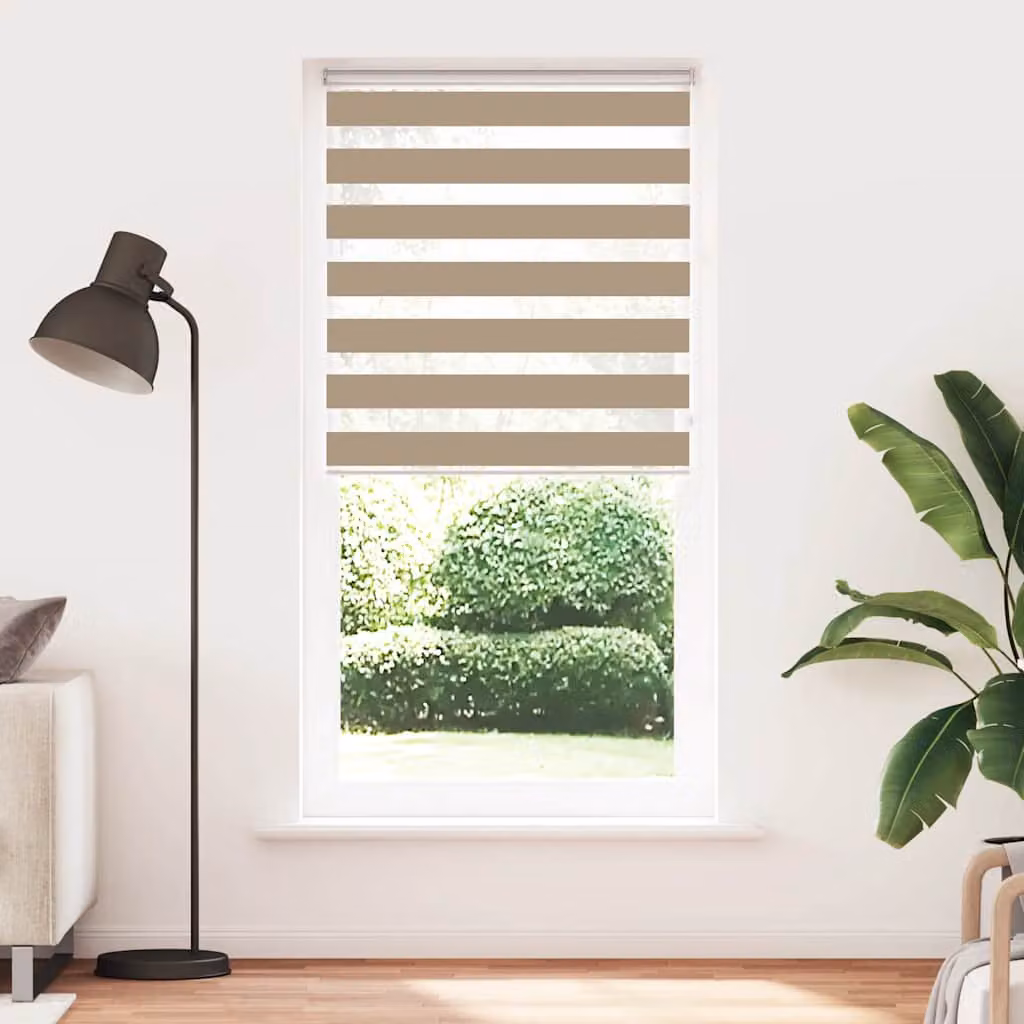 vidaXL Tenda a Rullo Zebra Larghezza Tessuto 110,9 cm Poliestere