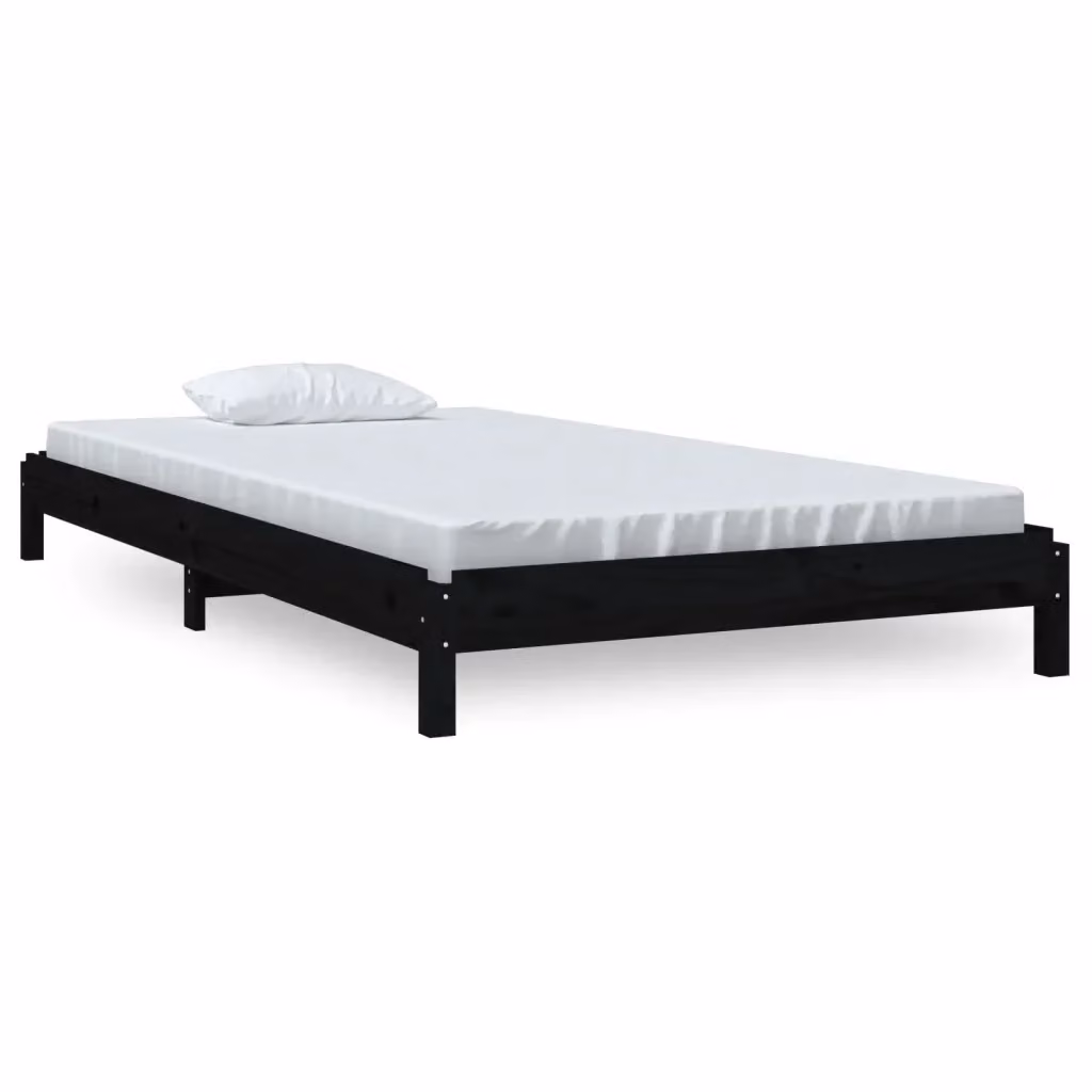 Letto impilabile VIDAXL in legno massello di pino nero per adulti L/P/H: 200 x 90 x 15 cm – 2