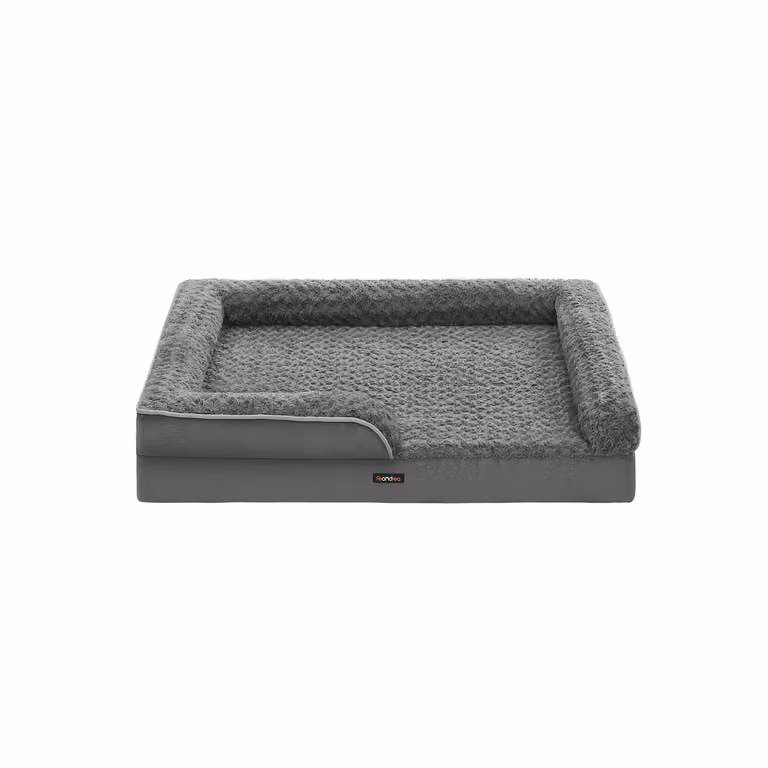 Cuccia per Cani Copertura di Peluche Sfoderabile, Grigio Ardesia / XL (106 x 81 x 18 cm)