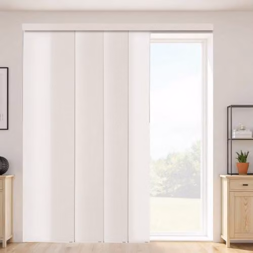 VEVOR Tende a Pannello Binario Estensibile da 116 cm a 218 cm di Larghezza, Tende a Pannello Regolabili Fino a 243 cm di Altezza, Tende a Pannello Oscuranti per Porte Scorrevoli, Marrone Chiaro