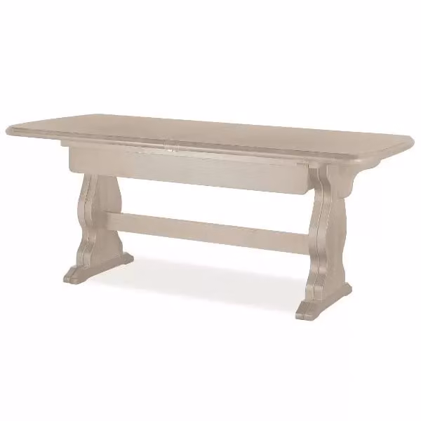 Tavolo fratino allungabile in legno di pino e abete bianco anticato Mobili 2G L: 180 cm, P: 90 cm, H: 80 cm