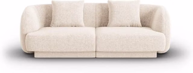 Divano 2 posti Tulum di Cosmopolitan Design in ciniglia beige chiaro L: 180 cm, P: 70 cm, H: 90 cm