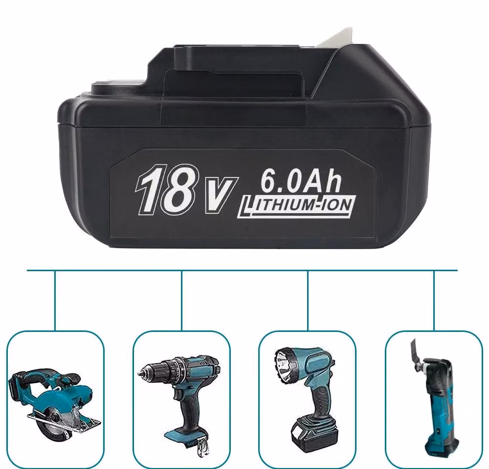 Confezione da 2 batterie agli ioni di litio – Batteria di ricambio per BL1860, BL1850B, BL1850 – 18 V – 6000 mAh – Sistema di protezione di sicurezza a 6 strati