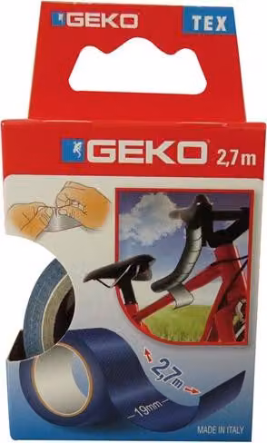 Nastro adesivo in tessuto, rivestito, 19 mm x 2,7 m, blu - Geko