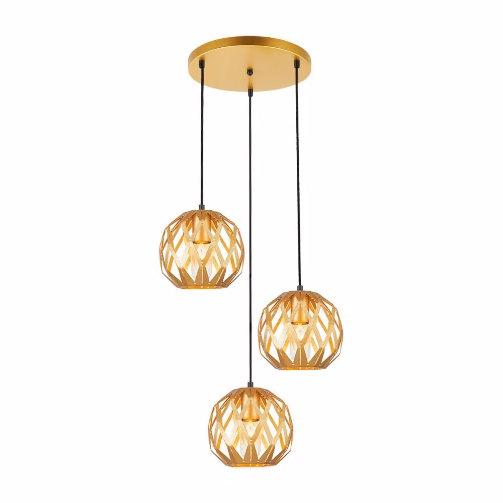 Lampada a sospensione Hilo PND-22341-3SA-GD Italux