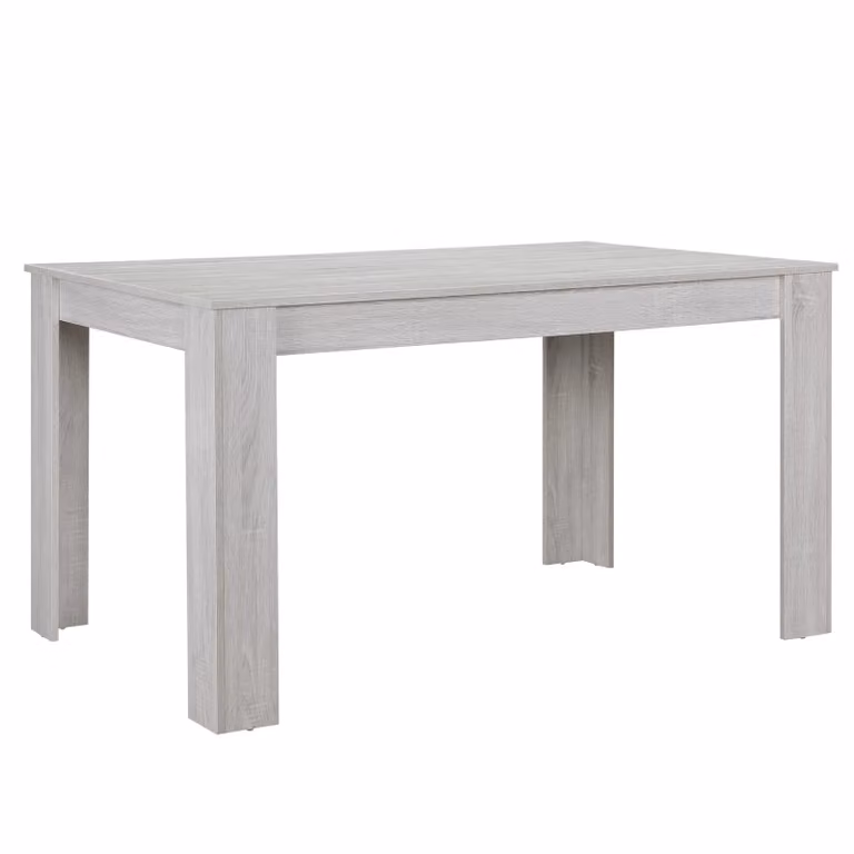 Tavolo da pranzo In And OutdoorMatch Heath - Stile country - 140x90x77 cm - Rovere bianco - Design moderno