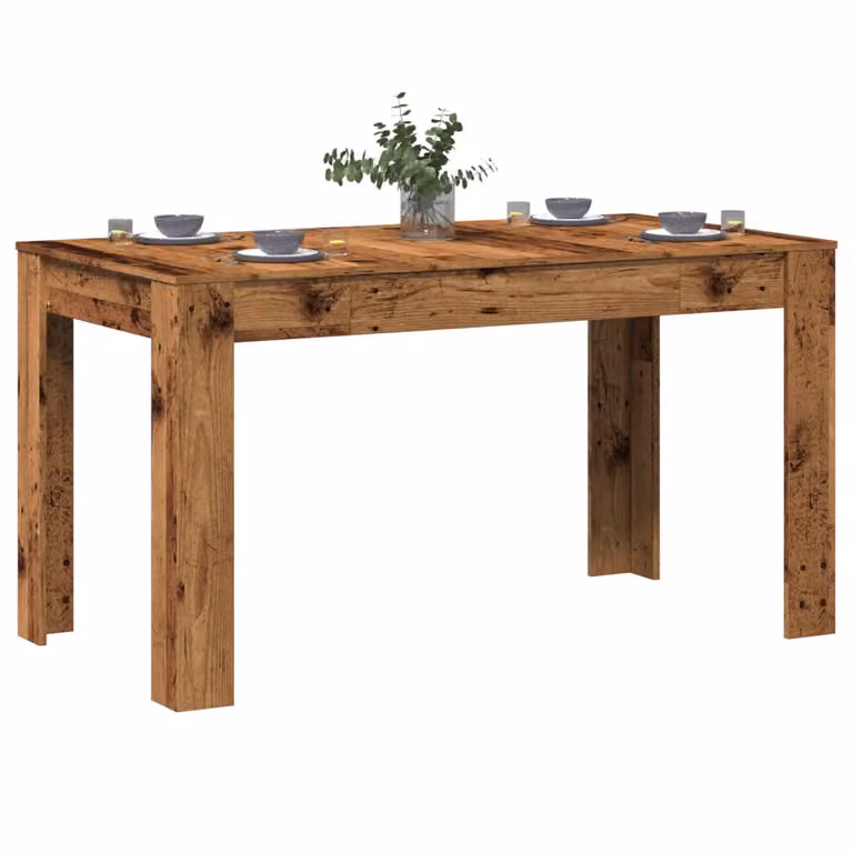 vidaXL Tavolo da Pranzo Moderno in Legno Composito Marrone L: 140 cm, P: 74,5 cm, H: 76 cm