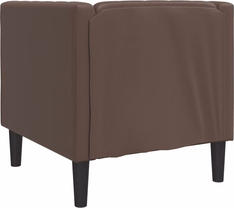 Poltrona Chesterfield Marrone in Pelle finta
