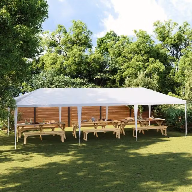 Tendone per feste Videx bianco con tetto a capanna L: 900 cm, P: 400 cm, H: 270 cm – 1