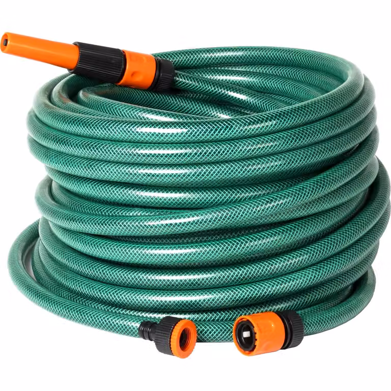 Tubo da giardino Garden&Go con accessori in PVC, colore verde, lunghezza 30 metri