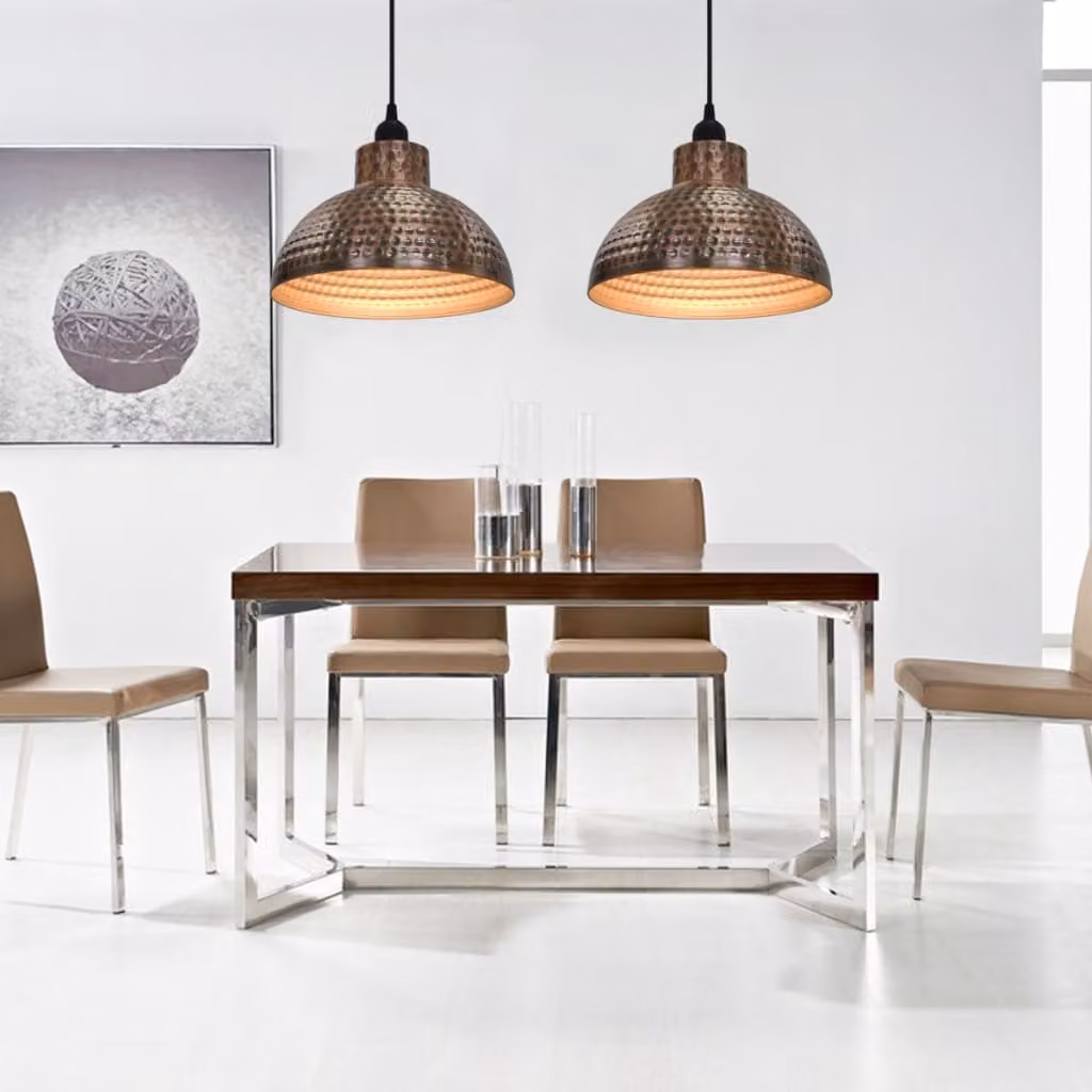 The Living Store Plafoniere 2 pezzi semisferiche color rame