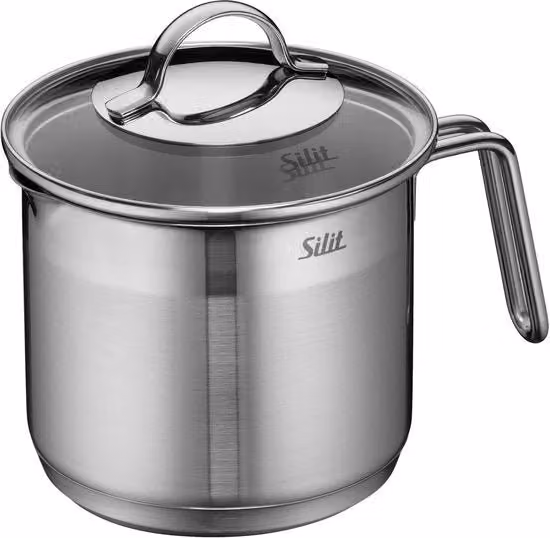 Pentolino per latte Silit in acciaio inossidabile argento, adatto per induzione e forno, diametro: 14 cm