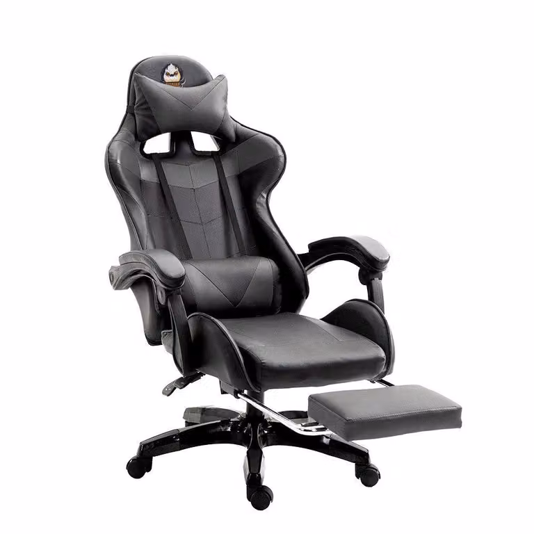 Sedia da gaming ergonomica - Rivestita in ecopelle - Altezza e schienale regolabili