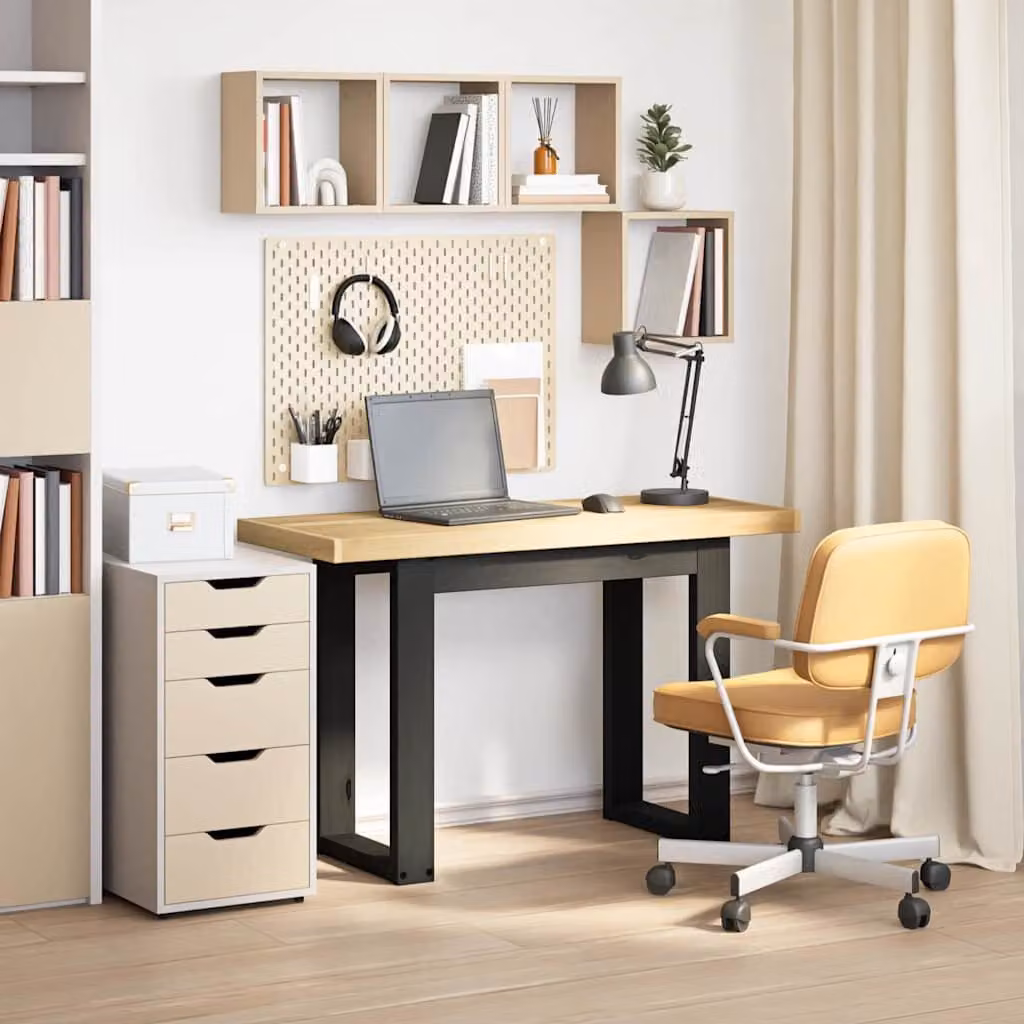 Maison Exclusive - Scrivania NOAIN Gambe a forma di U 120x50x75 cm Legno massello di pino
