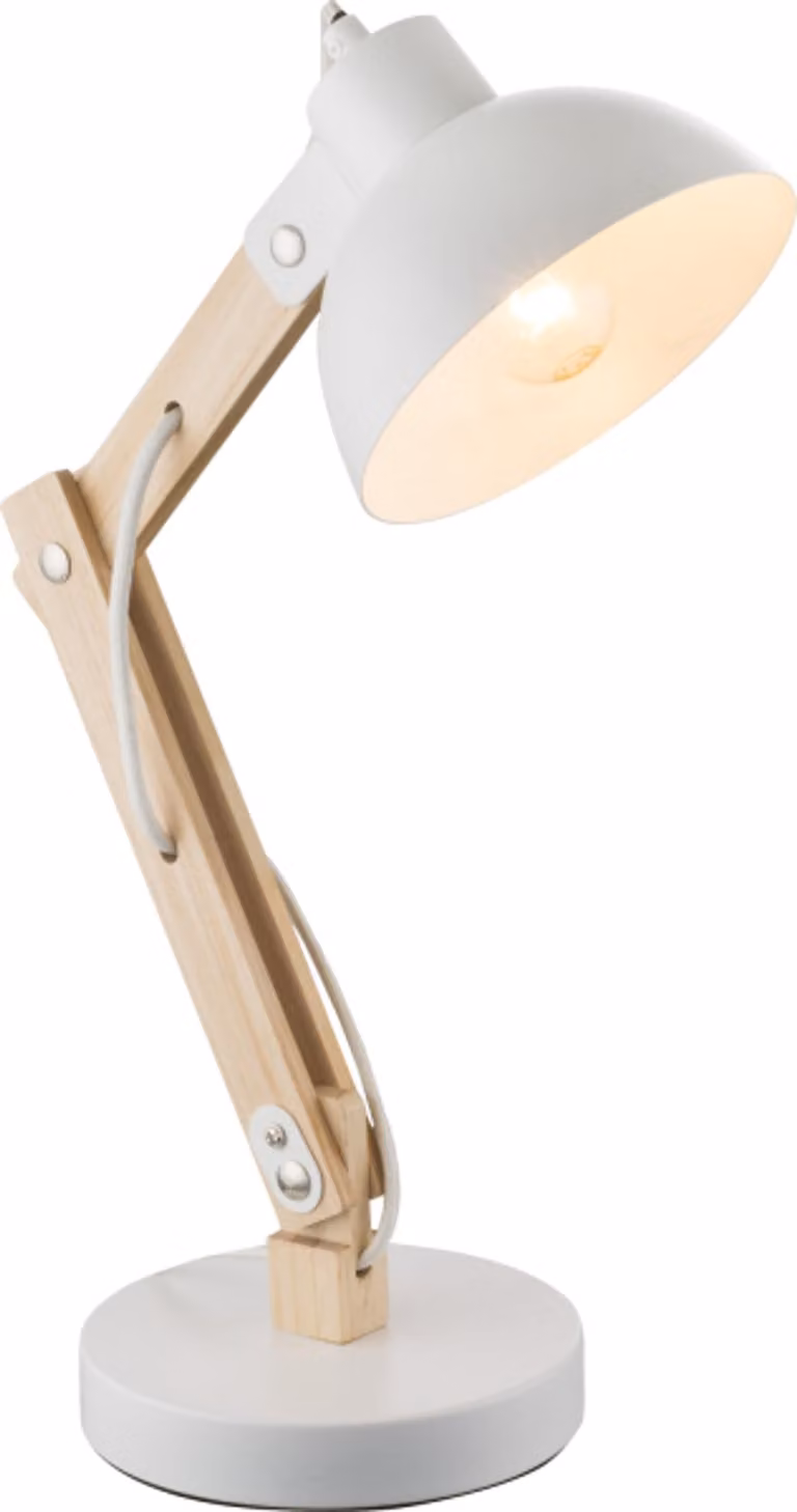 Globo Lighting lampada da tavolo in legno colorato, 1x E27