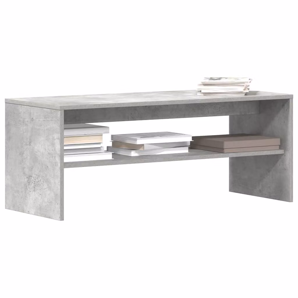 vidaXL Mobile Porta TV Moderno Grigio con Compartimenti Media in Legno e MDF L 100 x P 40 x H 40 cm