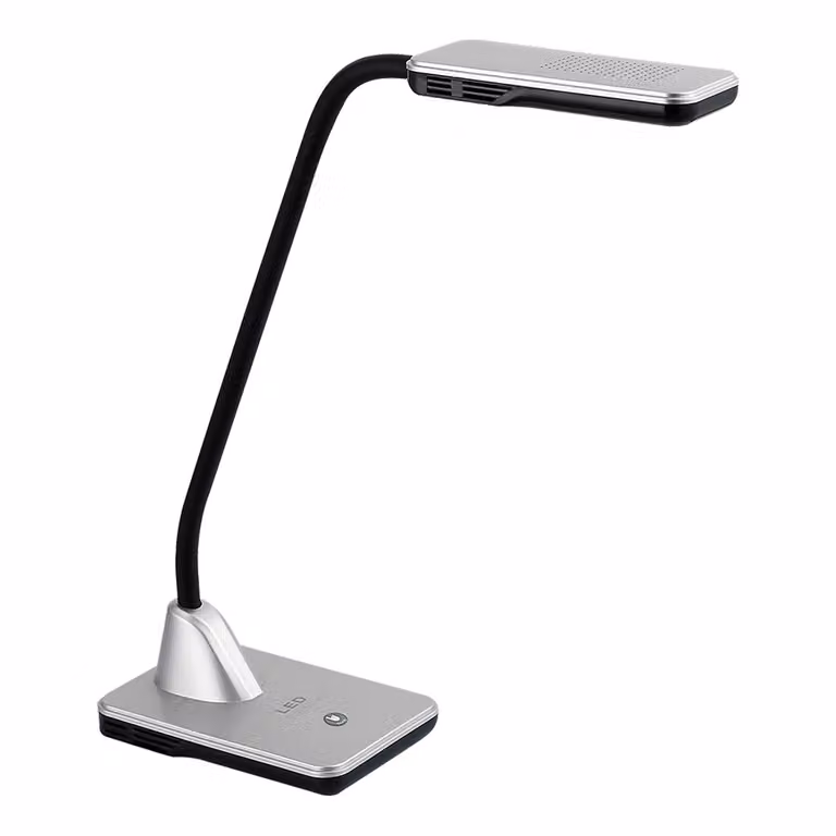Lampada da tavolo a LED HERO 5W/5300K, nero/argento L: 270, H: 380