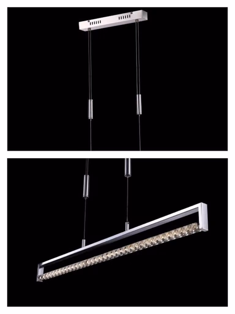Lampada a sospensione Globo, modello Hl, cromata, quadrata, 1 LED, codice prodotto 67076Z