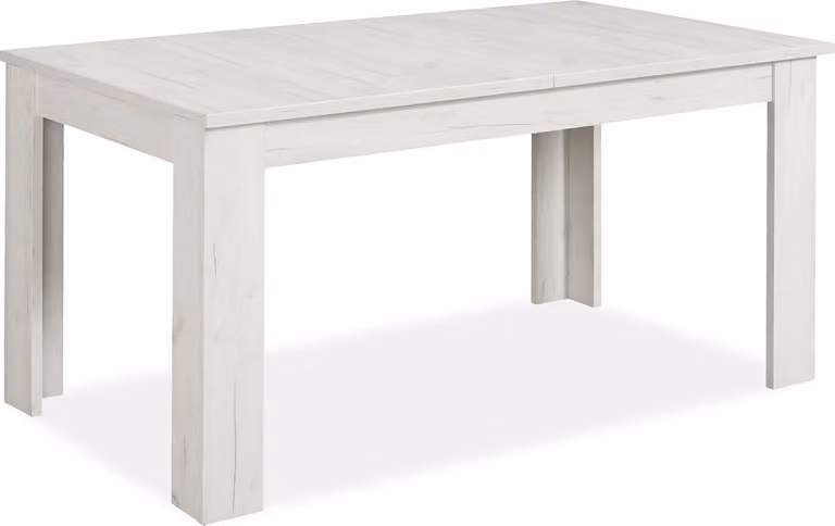 Homestyle4u Tavolo da pranzo allungabile bianco Tavolo da sala da pranzo Tavolo da cucina 160x90 cm