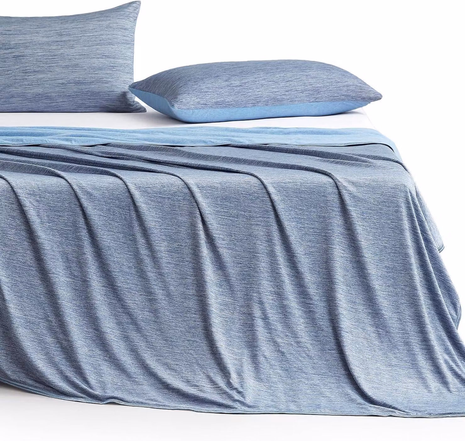 Coperta estiva rinfrescante, 150x200 cm, tecnologia Arc-Chill 3.0, colore blu