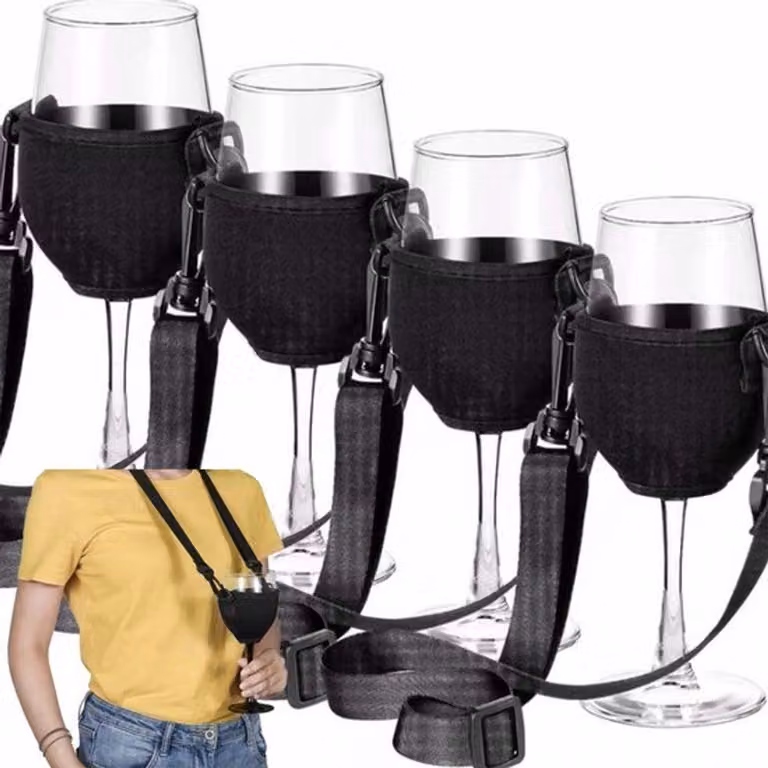 Portabicchieri portatili per picnic, feste in piscina, matrimoni e compleanni: set da 4, ideali per l'uso all'aperto e per la decorazione di eventi