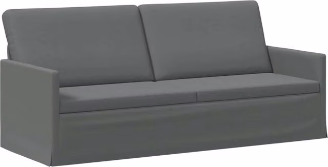 Divano a 3 posti moderno vidaXL in tessuto grigio con struttura in metallo L: 190 cm, P: 81 cm, H: 82 cm – 1