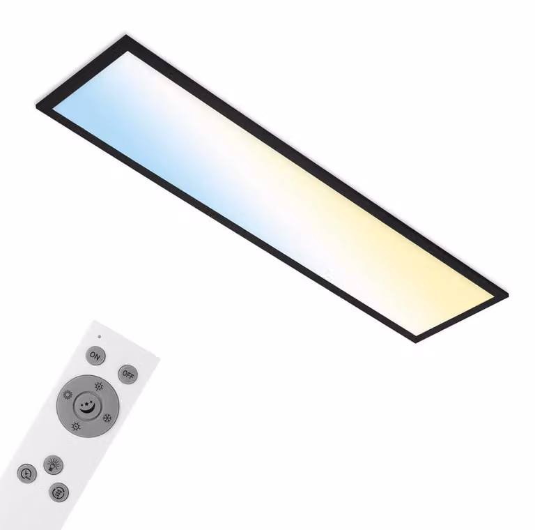 Pannello LED CCT WiFi orientabile App 28 W nero metallo-plastica Briloner