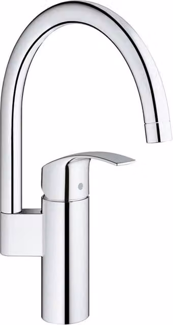 Miscelatore monocomando per lavello Eurosmart Grohe, cromo/argento