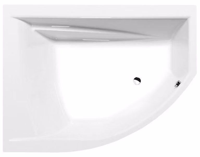 Vasche da bagno Polysan - Vasca asimmetrica TANDEM L, 1700x1300x500 mm, sinistra, bianco 96611