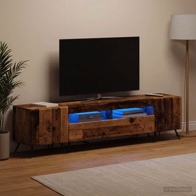 Mobile TV LED BREDA 3 pz Legno antico Legno ingegnerizzato 3416930
