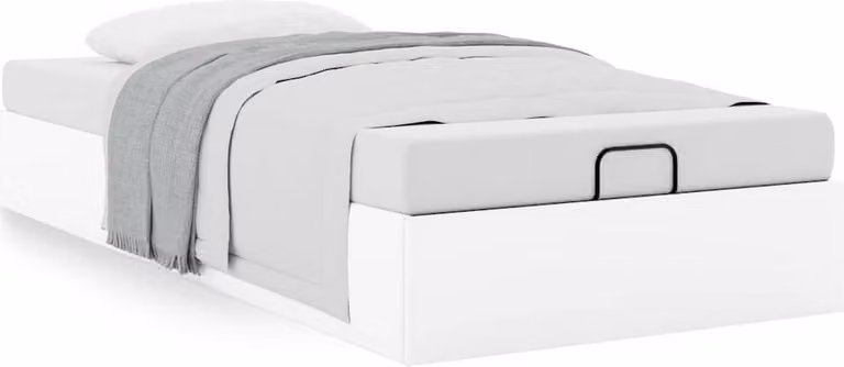 Struttura Letto Pouf senza Materasso 90x190 cm Pelle finta