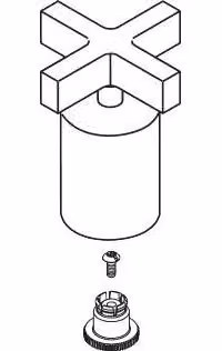 hansgrohe HG Maniglia a croce Axor Citterio f Braccio per WC a 2 fori chr