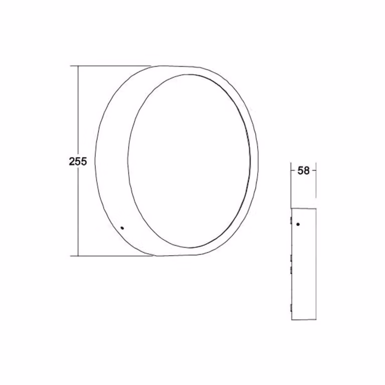 BRUMBERG Eye applique LED esterni aperta, bianco, Bianco / Opale, Corridoio, Alluminio