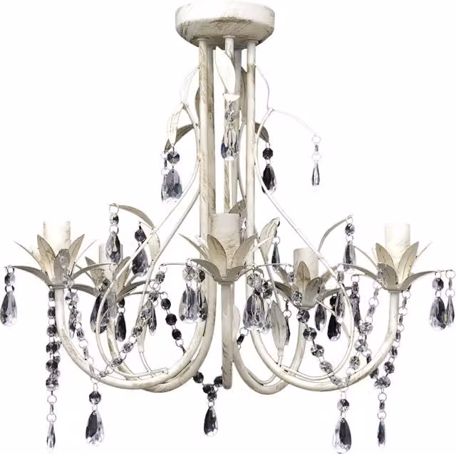Lampada a sospensione in cristallo antico 42,5 cm bianco 2402018