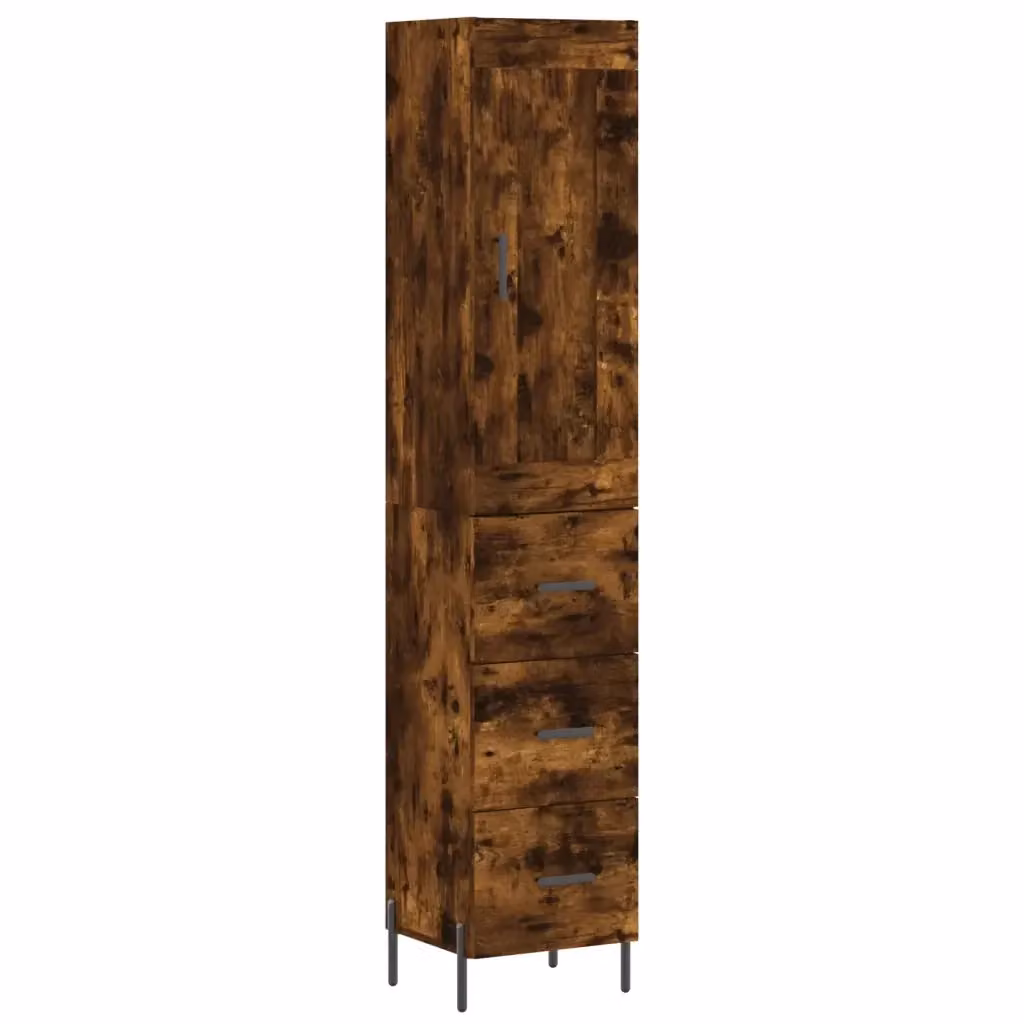 Credenza Buffet da cucina Design Mania in legno e metallo colore marrone L/P/H: 34,5 x 34 x 180 cm – 2