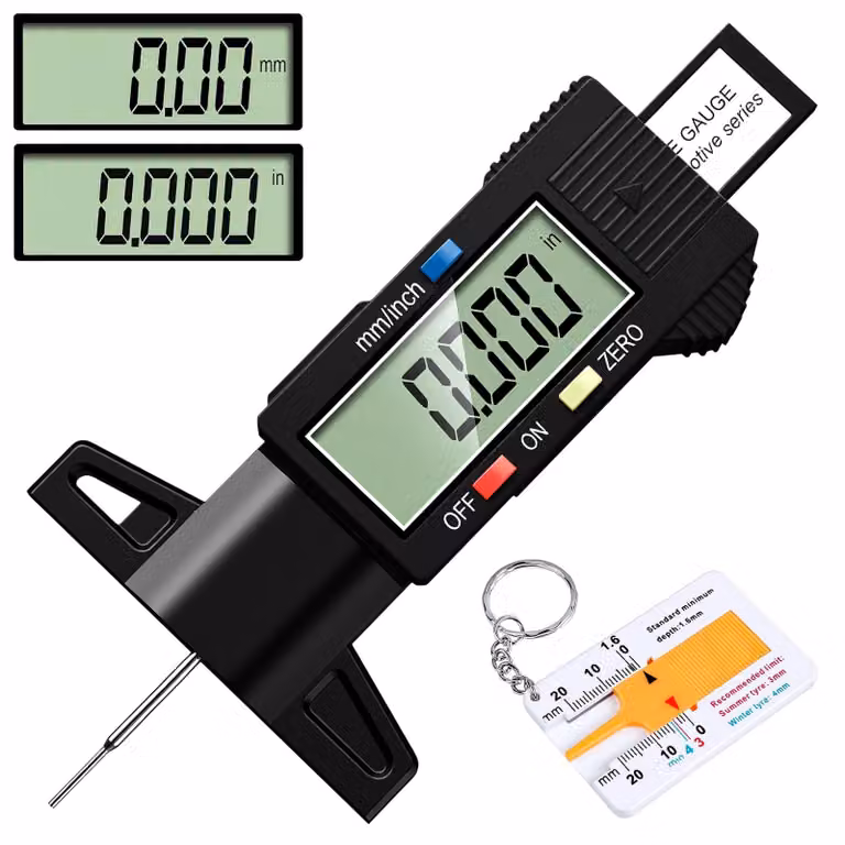 Misuratore di profondità digitale con ampio schermo LCD, da 0 a 25 mm