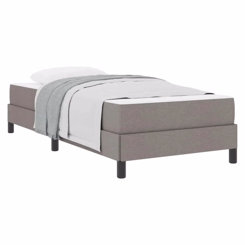 Letto a molle moderno vidaXL in tessuto con molle a tasche individuali, disponibile in beige o grigio, L/P/H: 100 x 200 cm – 2
