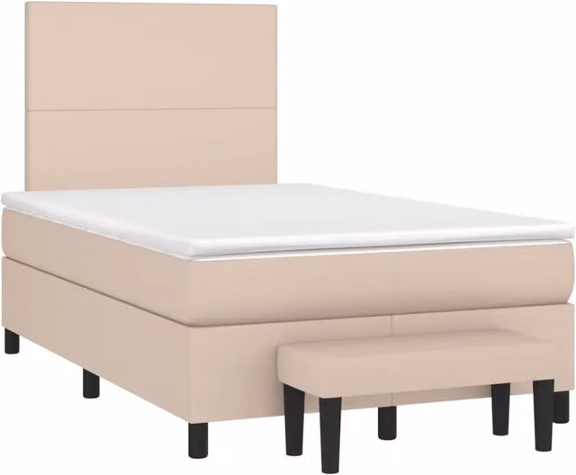 Giroletto a Molle con Materasso Cappuccino 120x190cm Similpelle 3270444