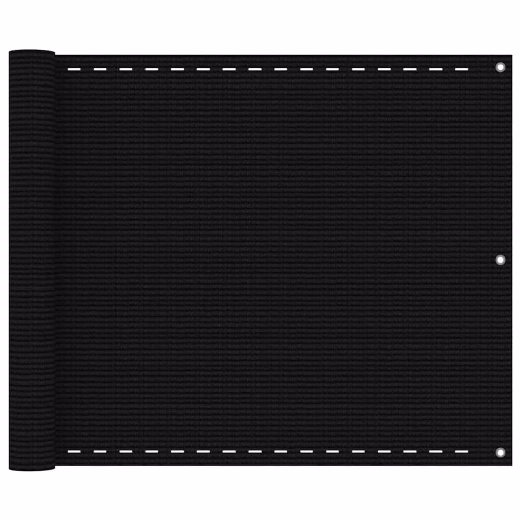 Schermo per balcone nero, 75x300 cm, in HDPE, marca Living Store