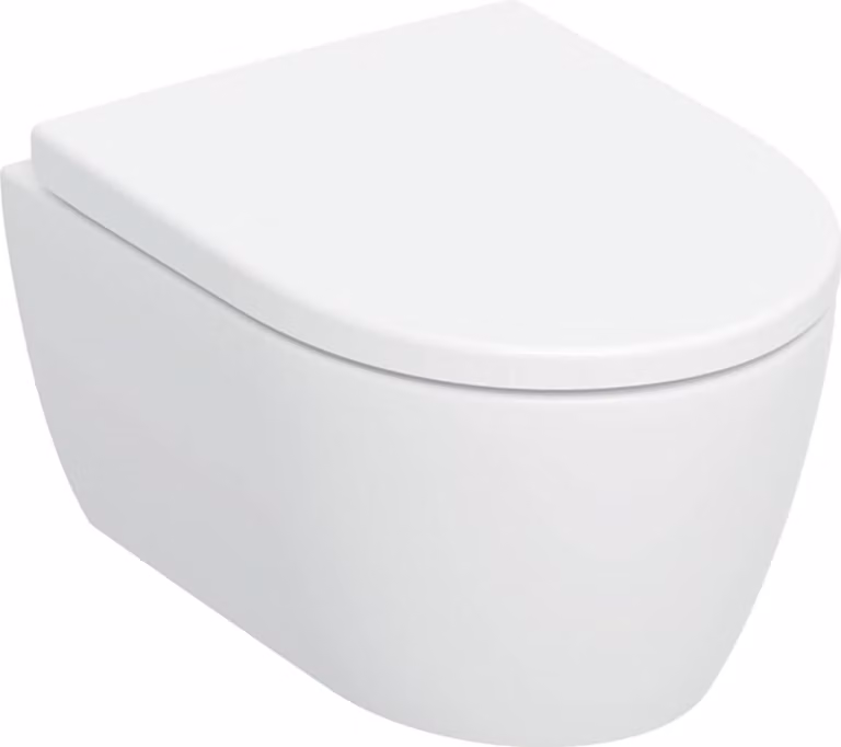 Geberit iCon Set WC suspendu, à fond creux, saillie réduite, design céramique fermé, TurboFlush, siège de WC inclus, 503.048.00.8, 503.048.00.8