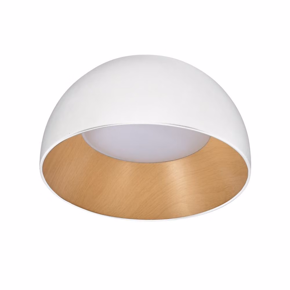 Lampada da soffitto rotonda a LED LIGURIA - 18 W, 4000 K (bianco diurno), 35 cm, marrone/bianco