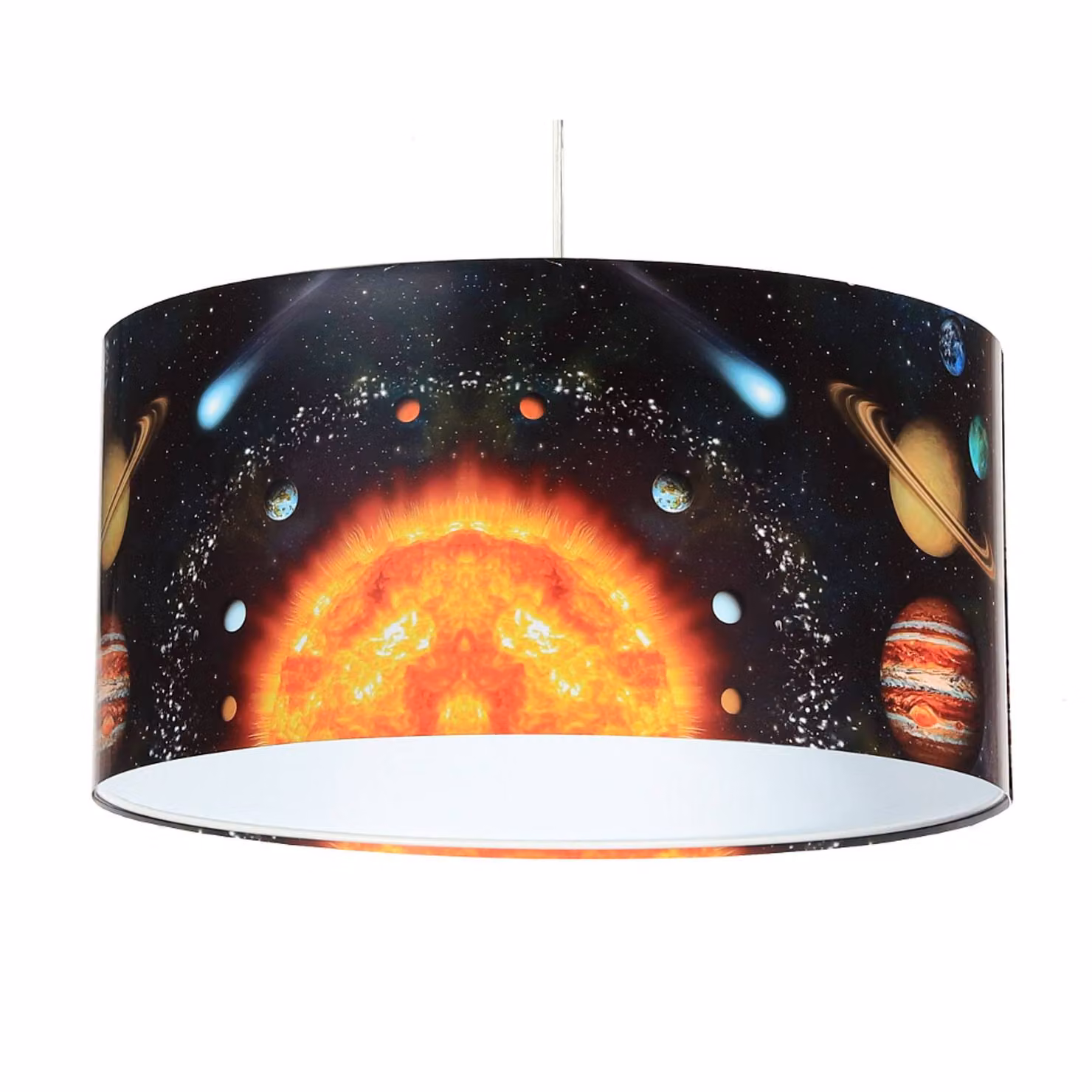 Lampada a sospensione Space Maco Design, dimmerabile, Nero, Cameretta, Plastica, Giovanile, Lampada a sospensione