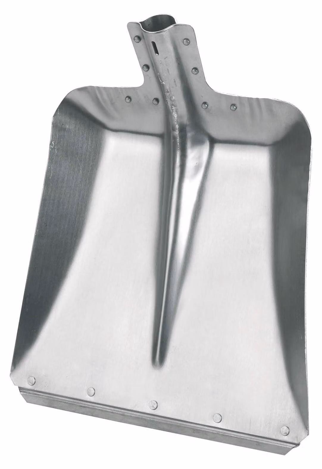 Pala da neve in alluminio - Pala piatta da stalla - 36 cm - Senza manico - Battitacco zincato